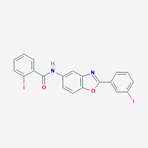 2-iodo-N-[2-(3-iodophenyl)-1,3-benzoxazol-5-yl]benzamide