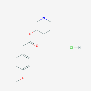 molecular formula C15H22ClNO3 B4015964 1-methyl-3-piperidinyl (4-methoxyphenyl)acetate hydrochloride 