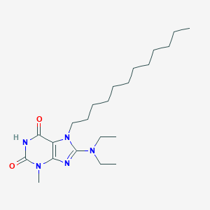 molecular formula C22H39N5O2 B401597 8-(diethylamino)-7-dodecyl-3-methyl-1H-purine-2,6(3H,7H)-dione CAS No. 312924-15-5