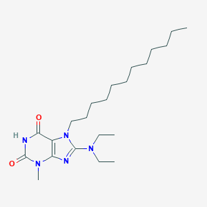 molecular formula C22H39N5O2 B401597 8-(ジエチルアミノ)-7-ドデシル-3-メチル-1H-プリン-2,6(3H,7H)-ジオン CAS No. 312924-15-5