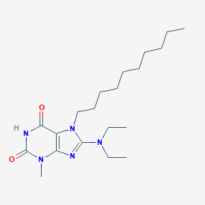 molecular formula C20H35N5O2 B401599 7-decyl-8-(diethylamino)-3-methyl-3,7-dihydro-1H-purine-2,6-dione 