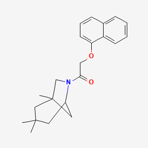 molecular formula C22H27NO2 B4015990 1,3,3-trimethyl-6-[(1-naphthyloxy)acetyl]-6-azabicyclo[3.2.1]octane 
