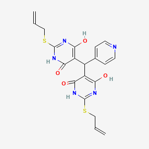 molecular formula C20H19N5O4S2 B4016019 5,5'-(4-pyridinylmethylene)bis[2-(allylthio)-6-hydroxy-4(3H)-pyrimidinone] 