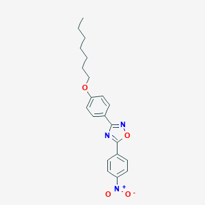 molecular formula C21H23N3O4 B401602 3-[4-(Heptyloxy)phenyl]-5-{4-nitrophenyl}-1,2,4-oxadiazole 