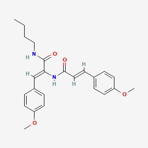 molecular formula C24H28N2O4 B4016061 N-butyl-3-(4-methoxyphenyl)-2-{[3-(4-methoxyphenyl)acryloyl]amino}acrylamide 