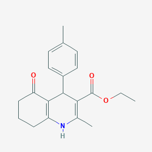 molecular formula C20H23NO3 B401607 Ethyl 2-methyl-4-(4-methylphenyl)-5-oxo-1,4,5,6,7,8-hexahydro-3-quinolinecarboxylate 