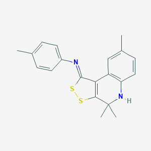 molecular formula C20H20N2S2 B401608 4,4,8-trimethyl-N-(4-methylphenyl)-5H-dithiolo[3,4-c]quinolin-1-imine CAS No. 306320-52-5