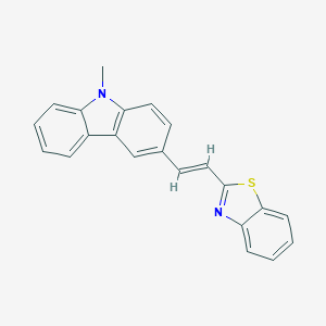 molecular formula C22H16N2S B401609 3-[2-(1,3-benzothiazol-2-yl)vinyl]-9-methyl-9H-carbazole CAS No. 302938-71-2