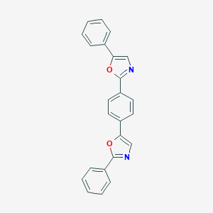 molecular formula C24H16N2O2 B401610 5-Phenyl-2-[4-(2-phenyl-1,3-oxazol-5-yl)phenyl]-1,3-oxazole CAS No. 4136-43-0