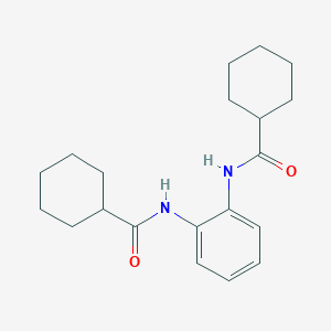 molecular formula C20H28N2O2 B401612 N-{2-[(cyclohexylcarbonyl)amino]phenyl}cyclohexanecarboxamide 