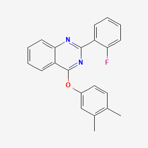 molecular formula C22H17FN2O B4016126 4-(3,4-dimethylphenoxy)-2-(2-fluorophenyl)quinazoline 