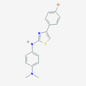 molecular formula C17H16BrN3S B401614 N-[4-(4-Bromo-phenyl)-thiazol-2-yl]-N',N'-dimethyl-benzene-1,4-diamine 
