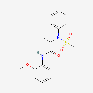 molecular formula C17H20N2O4S B4016144 N~1~-(2-methoxyphenyl)-N~2~-(methylsulfonyl)-N~2~-phenylalaninamide 