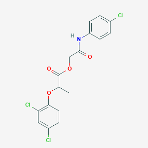 molecular formula C17H14Cl3NO4 B4016148 2-[(4-chlorophenyl)amino]-2-oxoethyl 2-(2,4-dichlorophenoxy)propanoate 