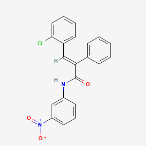 molecular formula C21H15ClN2O3 B4016155 3-(2-chlorophenyl)-N-(3-nitrophenyl)-2-phenylacrylamide 