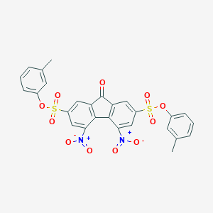 molecular formula C27H18N2O11S2 B401617 bis(3-methylphenyl) 4,5-bisnitro-9-oxo-9H-fluorene-2,7-disulfonate 