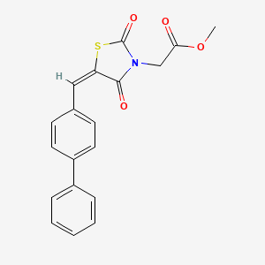 molecular formula C19H15NO4S B4016185 methyl [5-(4-biphenylylmethylene)-2,4-dioxo-1,3-thiazolidin-3-yl]acetate 