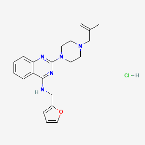 N-(2-furylmethyl)-2-[4-(2-methyl-2-propen-1-yl)-1-piperazinyl]-4-quinazolinamine hydrochloride