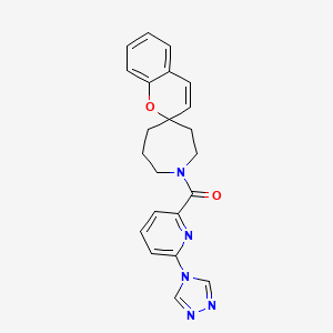 molecular formula C22H21N5O2 B4016203 1-{[6-(4H-1,2,4-triazol-4-yl)pyridin-2-yl]carbonyl}spiro[azepane-4,2'-chromene] 