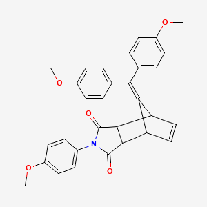 molecular formula C31H27NO5 B4016211 10-[bis(4-methoxyphenyl)methylene]-4-(4-methoxyphenyl)-4-azatricyclo[5.2.1.0~2,6~]dec-8-ene-3,5-dione 