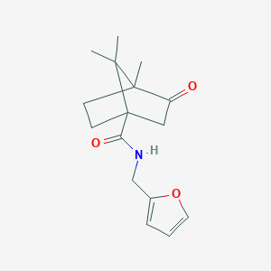 molecular formula C16H21NO3 B4016240 N-(2-furylmethyl)-4,7,7-trimethyl-3-oxobicyclo[2.2.1]heptane-1-carboxamide 