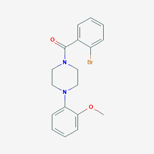 molecular formula C18H19BrN2O2 B401625 1-(2-Bromobenzoyl)-4-(2-methoxyphenyl)piperazine 