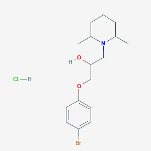 molecular formula C16H25BrClNO2 B4016283 1-(4-bromophenoxy)-3-(2,6-dimethyl-1-piperidinyl)-2-propanol hydrochloride 