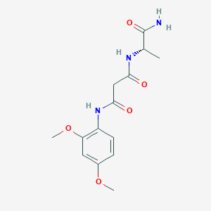 molecular formula C14H19N3O5 B4016305 N-[(1S)-2-amino-1-methyl-2-oxoethyl]-N'-(2,4-dimethoxyphenyl)malonamide 