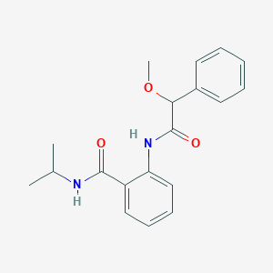 molecular formula C19H22N2O3 B4016307 N-isopropyl-2-{[methoxy(phenyl)acetyl]amino}benzamide 