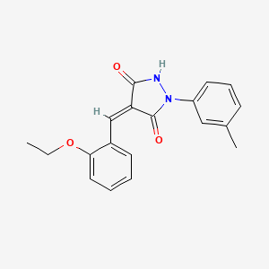 molecular formula C19H18N2O3 B4016309 4-(2-ethoxybenzylidene)-1-(3-methylphenyl)-3,5-pyrazolidinedione 