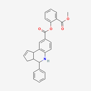 molecular formula C27H23NO4 B4016322 2-(methoxycarbonyl)phenyl 4-phenyl-3a,4,5,9b-tetrahydro-3H-cyclopenta[c]quinoline-8-carboxylate 