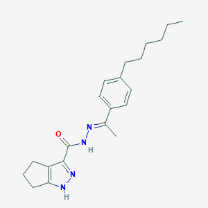 N'-[1-(4-hexylphenyl)ethylidene]-1,4,5,6-tetrahydrocyclopenta[c]pyrazole-3-carbohydrazide