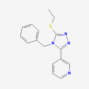 molecular formula C16H16N4S B4016337 3-[4-benzyl-5-(ethylthio)-4H-1,2,4-triazol-3-yl]pyridine 