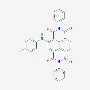 molecular formula C33H21N3O4 B401634 4-[(4-methylphenyl)amino]-2,7-diphenylbenzo[lmn][3,8]phenanthroline-1,3,6,8(2H,7H)-tetrone 
