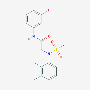 molecular formula C17H19FN2O3S B4016394 N~2~-(2,3-dimethylphenyl)-N~1~-(3-fluorophenyl)-N~2~-(methylsulfonyl)glycinamide 