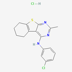 molecular formula C17H17Cl2N3S B4016407 N-(3-chlorophenyl)-2-methyl-5,6,7,8-tetrahydro[1]benzothieno[2,3-d]pyrimidin-4-amine hydrochloride 
