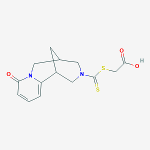 molecular formula C14H16N2O3S2 B4016411 {[(6-oxo-7,11-diazatricyclo[7.3.1.0~2,7~]trideca-2,4-dien-11-yl)carbonothioyl]thio}acetic acid 