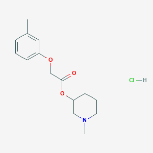 molecular formula C15H22ClNO3 B4016412 1-methyl-3-piperidinyl (3-methylphenoxy)acetate hydrochloride 