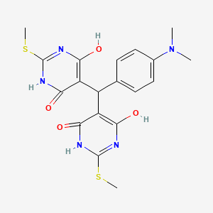 molecular formula C19H21N5O4S2 B4016415 5,5'-{[4-(dimethylamino)phenyl]methylene}bis[2-(methylthio)-4,6-pyrimidinediol] 