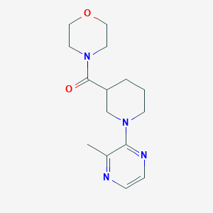 molecular formula C15H22N4O2 B4016431 4-{[1-(3-methyl-2-pyrazinyl)-3-piperidinyl]carbonyl}morpholine trifluoroacetate 