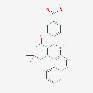 molecular formula C26H23NO3 B4016478 4-(2,2-dimethyl-4-oxo-1,2,3,4,5,6-hexahydrobenzo[a]phenanthridin-5-yl)benzoic acid 