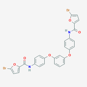 molecular formula C28H18Br2N2O6 B401648 5-bromo-N-[4-(3-{4-[(5-bromo-2-furoyl)amino]phenoxy}phenoxy)phenyl]-2-furamide 