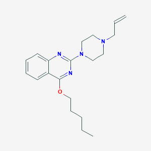 molecular formula C20H28N4O B040165 2-(4-Allyl-1-piperazinyl)-4-pentyloxyquinazoline CAS No. 122009-54-5