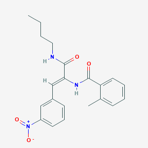 molecular formula C21H23N3O4 B4016503 N-[1-[(butylamino)carbonyl]-2-(3-nitrophenyl)vinyl]-2-methylbenzamide 