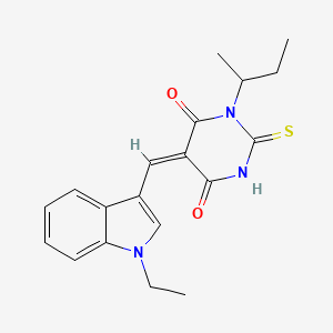 1-sec-butyl-5-[(1-ethyl-1H-indol-3-yl)methylene]-2-thioxodihydro-4,6(1H,5H)-pyrimidinedione