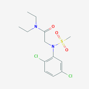 molecular formula C13H18Cl2N2O3S B4016509 N~2~-(2,5-dichlorophenyl)-N~1~,N~1~-diethyl-N~2~-(methylsulfonyl)glycinamide 