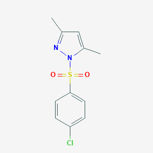molecular formula C11H11ClN2O2S B401653 1-[(4-chlorophenyl)sulfonyl]-3,5-dimethyl-1H-pyrazole CAS No. 13658-79-2