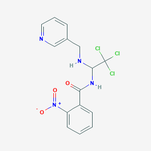 molecular formula C15H13Cl3N4O3 B401655 2-Nitro-N-{2,2,2-trichloro-1-[(pyridin-3-ylmethyl)-amino]-ethyl}-benzamide 
