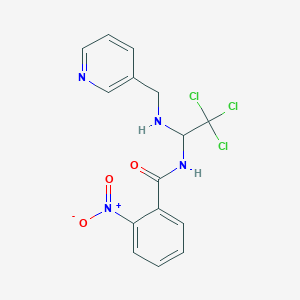 molecular formula C15H13Cl3N4O3 B401655 2-nitro-N-{2,2,2-trichloro-1-[(pyridin-3-ylmethyl)amino]ethyl}benzamide 