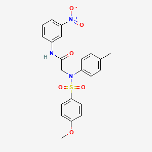 molecular formula C22H21N3O6S B4016559 N~2~-[(4-methoxyphenyl)sulfonyl]-N~2~-(4-methylphenyl)-N~1~-(3-nitrophenyl)glycinamide 